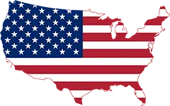 flag map of united states