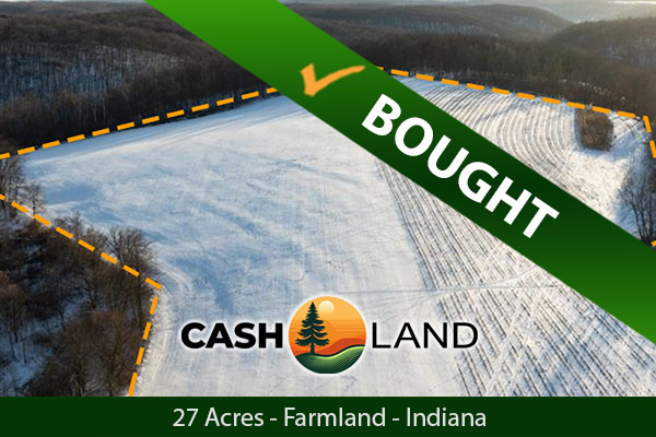 27-acre agricultural farmland sold for cash in Indiana – quick property sale