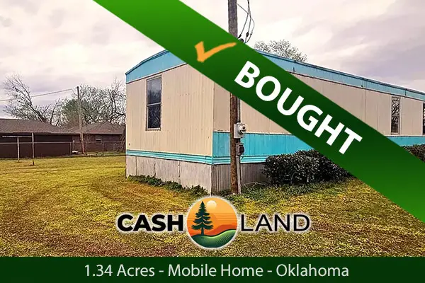Closed in 8 days on my 1.34-acre mobile home in Sallisaw, Oklahoma.