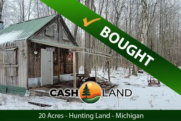Closed in 19 days on my 20-acre hunting land in Big Rapids, Michigan.