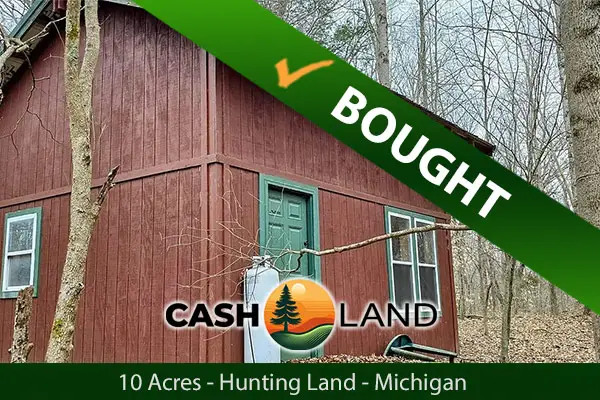 Closed in 25 days on my 10-acre hunting land in Manistee, Michigan.