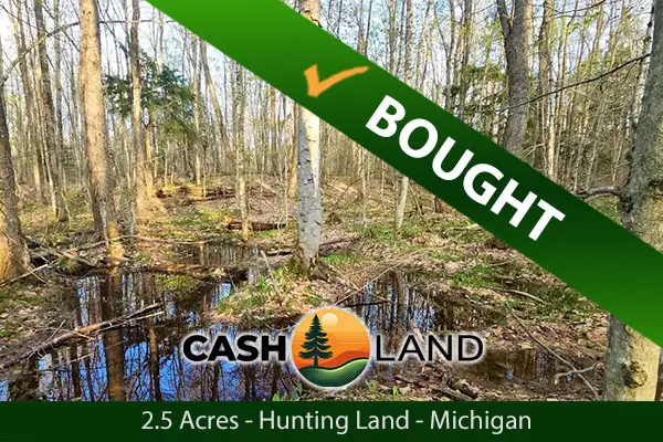 Closed in 6 days on my 2.50-acre hunting land in Grand Rapids, Michigan.