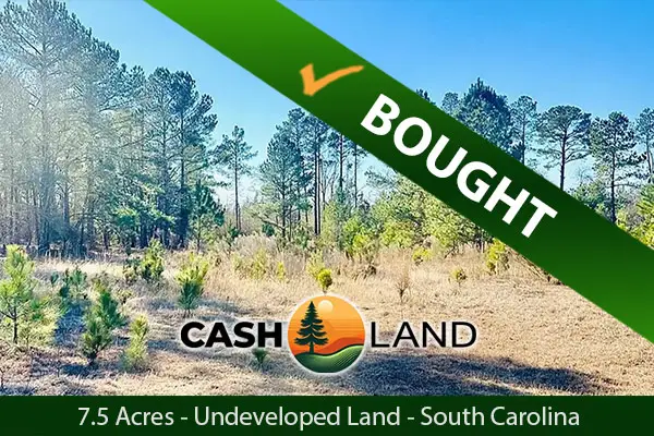 Closed in 23 days on my 7.50-acre undeveloped land in Bishopville, South Carolina.