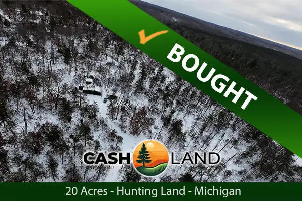 Closed in 31 days on my 20-acre hunting land in Ludington, Michigan.