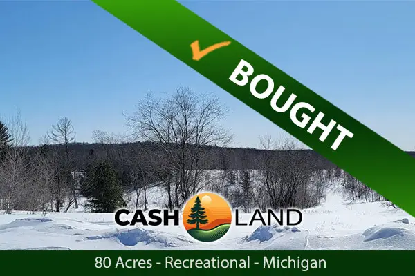 Closed in 6 days on my 80-acre recreational land in Owosso, Michigan.