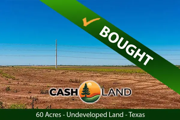 Closed in 31 days on my 60-acre undeveloped land in Carthage, Texas.