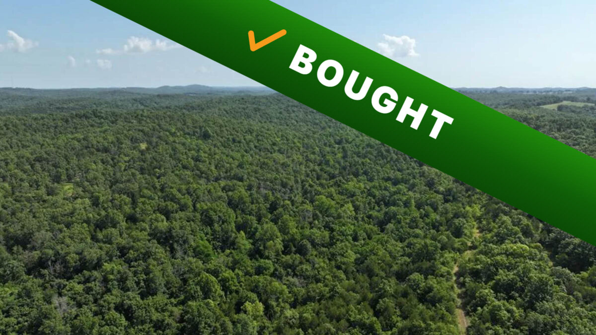 80-acre acreage in Eldon, Missouri purchased by Cash Land