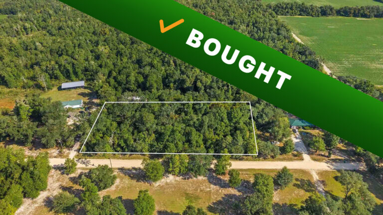 2-acre undeveloped land in Marianna, Florida purchased by Cash Land